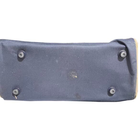 Vintage Paris Michel Swiss Navy Canvas Zip Airline Style Tote Bag - Picture 9 of 9